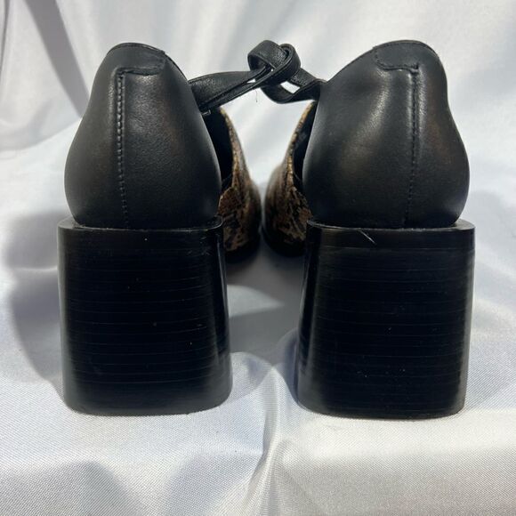 JEFFREY CAMPBELL AUDRY MARY JANES IN SNAKESKIN NWT 8.5 - Picture 3 of 7